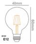 Imagem de Lâmpada Led Bolinha G40 1w 127v E12 Ambar Dimer