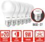 Lâmpada led bulbo bivolt 9w 6500k 6 unid branco frio - avant Imagem de Lâmpada led bulbo bivolt 9w 6500k 6 unid branco frio - avant