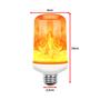 Imagem de Lâmpada LED Bulbo Efeito Chama Fogo Tocha 9W Bivolt Artificial Com Movimento Dinâmico TB0566