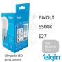 Imagem de Lampada Led Bulbo Pera A60 De 9W Bivolt Economia 85% De Energia 25.000 Horas Soquete E27 Luz Branca Fria 6500K 803 Lúmens Elgin