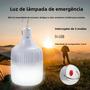 Imagem de Lâmpada LED De Emergência Para Acampamento Recarregável USB De 60W 80W, Lanterna Portátil Externa