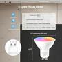 Imagem de Lâmpada LED Inteligente WiFi GU10 Regulável Bluetooth Tuya App Control Alexa Google Spotlight