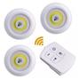 Imagem de Lampada Led Luminaria Sem Fio Controle Remoto Kit Com 3 Spot
