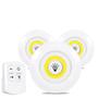 Imagem de Lampada Led Luminaria Sem Fio Controle Remoto Kit Com 3 Spot