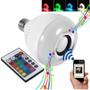 Imagem de Lampada Led Musical Rgb Bluetooth Controle Remoto 8 Cores