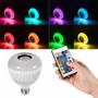 Imagem de Lampada Led Musical Rgb Bluetooth Controle Remoto 8 Cores