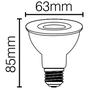 Imagem de Lâmpada LED Par20 3000K Branco Quente 6,5W Autovolt 127-220V