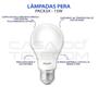 Imagem de Lampada led pera 3 unidades 15 w 6500k