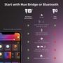 Imagem de Lâmpada LED Philips Hue Smart 9W A19 Soft Warm White Light, pacote com 2 unidades