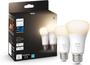 Imagem de Lâmpada LED Philips Hue Smart 9W A19 Soft Warm White Light, pacote com 2 unidades