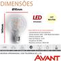 Imagem de Lampada Led Retro Globo G95 Clear 9w Branco Neutro 4000k E27