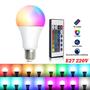 Imagem de Lâmpada LED RGB E27 220V Com Mudança De Cor E Controle Remoto IR