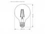 Imagem de Lampada Led Taschibra Filamento Vintage 3W Globo G95