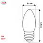 Imagem de Lâmpada Led Vela 1W 127V E27 Branco Quente