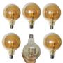 Imagem de Lampada Multi Filamento Ballon 30W Kit 6 Uni 380Lm Resistente Decoraçao Retro Iluminaçao Vintage Casa Restaurante