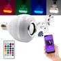 Imagem de Lampada Musical Caixa De Som Bluetooth Led Rgb Com Controle