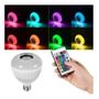 Imagem de Lampada Musical Caixa Som Bluetooth Led Rgb Com Controle