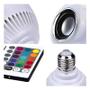 Imagem de Lâmpada Musical Led RGB 12w e Caixa Som Bluetooth com Iluminação Strobo e Smooth Controle para Soquete E27