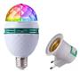 Imagem de Lâmpada RGB LED Rotativa 3W Kit C/ Bocal de Lâmpada