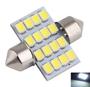 Imagem de Lampada torpedo 16 led c5w 31 mm branco 12v