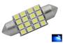 Imagem de Lampada torpedo 16 led c5w 36 mm azul 12v