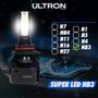 Imagem de Lâmpada Ultron Led 6200k 5000 Lumens Super Branca H1 H3 H7 HB3 HB4 H16 H27 