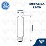 Imagem de Lâmpada vapor metálico tubular ge   250w 3000k(branco quente)e40 cmh