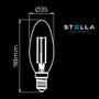 Imagem de Lampada vela lisa vintage filamento 2w 2400k 220v stella