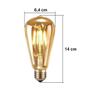 Imagem de Lâmpada Vintage Filamente Led Decorativa Retrô Vintage Âmbar ST64 4W 320LM Gmh Trade LST64-SC-4W
