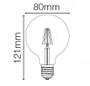 Imagem de Lampada Vintage Filamento Led Globo G80 4w Autovolt 2400k 440 Lumens  Lumanti