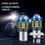 Imagem de Lâmpadas de Farol de Motocicleta LED H4 BA20D P15D - Branco e Amarelo - Anjo e Diabo