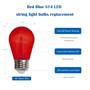 Imagem de Lâmpadas LED String Visther S14 1W, pacote com 24 unidades, E26, vermelhas, azuis