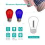 Imagem de Lâmpadas LED String Visther S14 1W, pacote com 24 unidades, E26, vermelhas, azuis