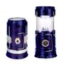 Imagem de Lampião Lanterna Recarregável com USB ou Energia Solar cor Azul