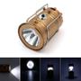 Imagem de Lampião Lanterna Recarregável com USB ou Energia Solar cor Dourado