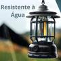 Imagem de Lampião Retrô LED Recarregável Portátil com Regulagem de Intensidade