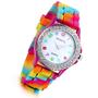 Imagem de Lancardo Rhinestone Rainbow Color Silicon Jelly Fun Play Watches for Women - Rose Red