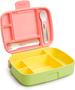 Imagem de Lancheira Bento Box com Talheres Amarelo/Verde/Rosa