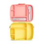 Imagem de Lancheira Bento Box Munchkin Amarelo Verde Rosa com Talheres