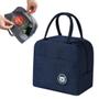 Imagem de Lancheira Bolsa Térmica Com Isolamento Portátil Marmita para viagem escola alça
