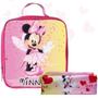 Imagem de Lancheira Bolsa Térmica Infantil Escolar + Estojo - Minnie