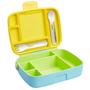Imagem de Lancheira Munchkin Bento Box c/ talheres Verde/Azul/Amarelo