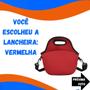 Imagem de Lancheira Térmica Bolsa Marmita Fitness Neoprene Portátil Lanche Viagem Necessaire Comida Alça Marmiteira Diversas Cores e Modelos