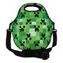 Imagem de Lancheira Térmica Escolar em Neoprene Infantil Reforçada com alça  ISOPRENE  Creeper Mine
