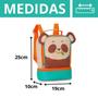 Imagem de Lancheira Térmica Panda Pandinha C/ 2 Bolsos Térmicos Escolar/Passeio Pets - Super Resistente - Clio