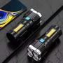 Imagem de Lanterna Com 4 Led Alto Brilho Tatica Recarregavel Bm-8514