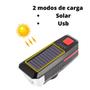 Imagem de Lanterna de Bike Solar Potente Com Buzina Recarregável 3 modos de Luz