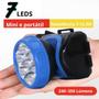 Imagem de Lanterna De Cabeça 7 LedS Cree Recarregavel Longo Alcance