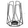 Imagem de Lanterna Decorativa Flame de Mesa Suporte Vela Aramado Grafite