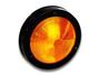 Imagem de Lanterna estribo universal redonda 96mm amarela - GF LANTERNAS
